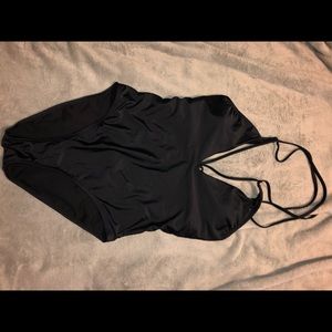 Black one piece swimsuit